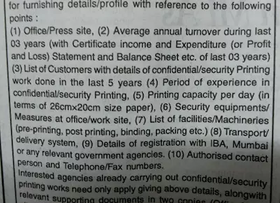Examination board invites tenders for security printing works