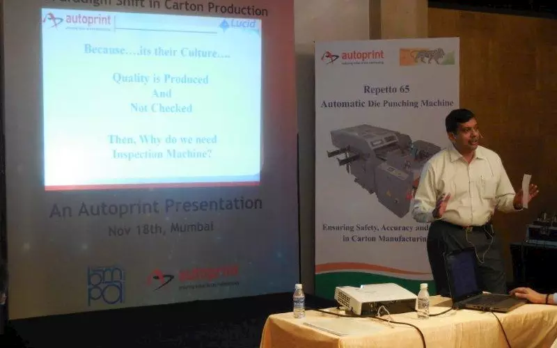 On 18 November, the Bombay Master Printers Association&#8217;s Carton Forum hosted a specialists session for its members on understanding visual inspection systems. Autoprint's managing director C N Ashok spoke about the need for an inspection system and its 'make in India' concept behind the Checkmate 50