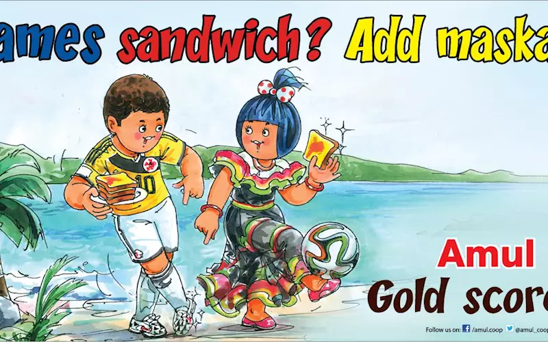James Rodriguez has taken the World Cup by storm and currently sits on top of the goalscoring charts. Amul recognises the brilliance of the Colombian.