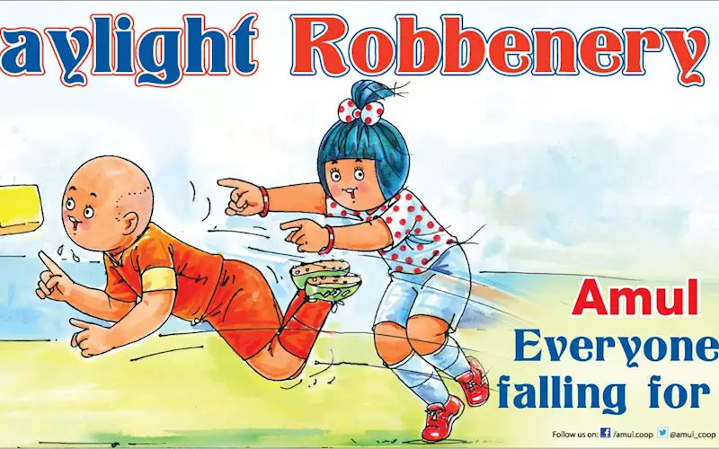 Simulation or 'Diving' has been widely used at World Cup to gain an unfair advantage by diving to the ground and possibly feigning an injury. Amul wasn't going to let this opportunity slide.