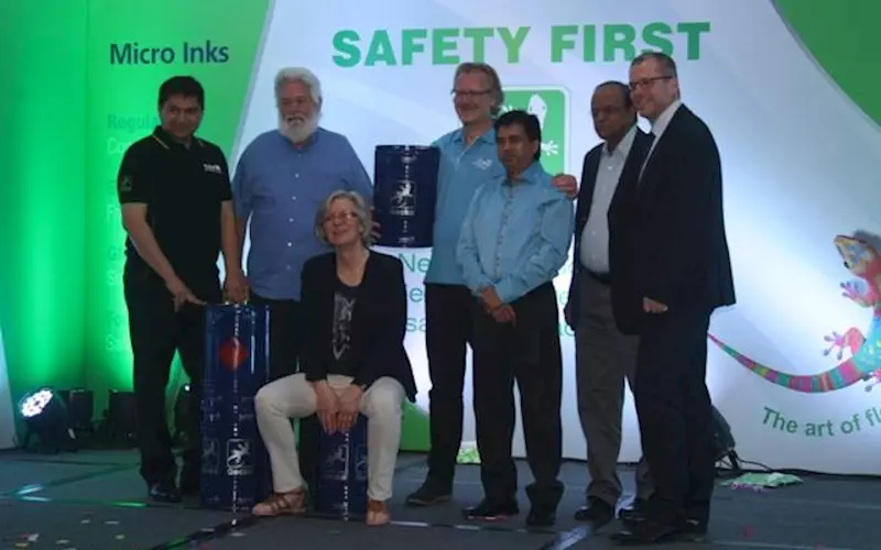 Micro-Huber promoted &#8216;safety first&#8217; with Gecko launch in the presence of Huber top brass from Germany and Italy, and the local printing community and print buyers