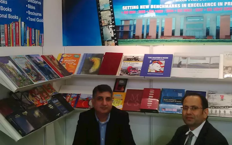The Nutech stall with Ravi Shroff | With a legacy spanning four decades, Nutech, headed by the second generation printer Ravi Shroff, offers pre-press, press and finishing facilities to the publishing industry and commercial jobs to the corporate