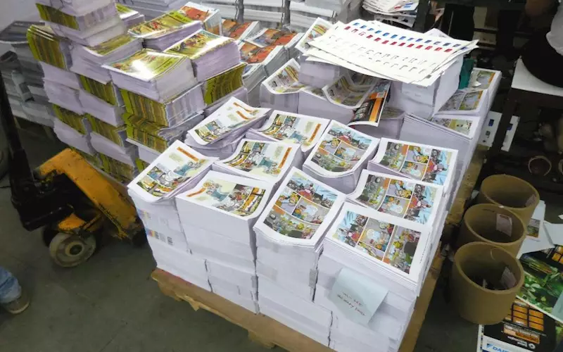 The company prints more than 17 titles of magazines and comic books