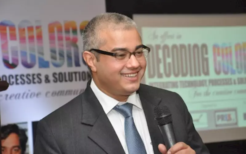 Tarun Chopra of Color Dots was one of the colour experts at the seminar. 
Photo courtesy: Press Ideas