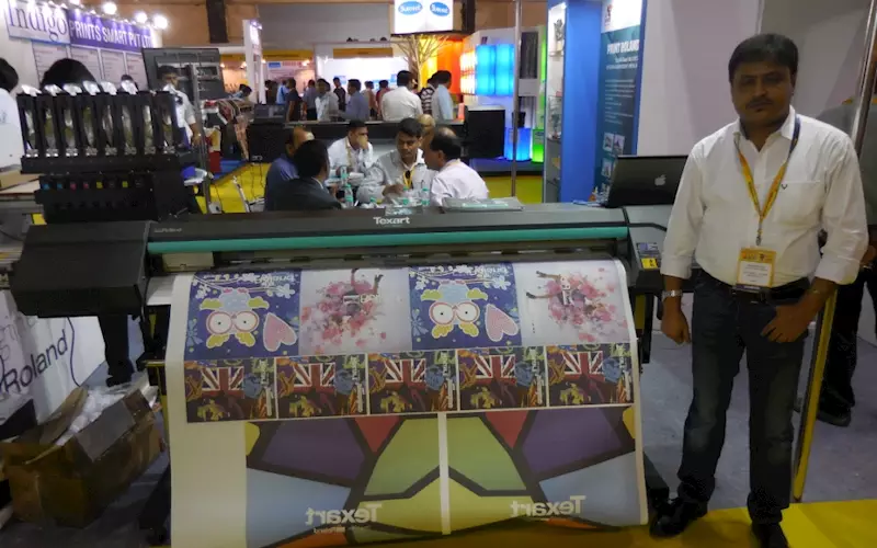 Deborshi Choudhury, business head at Apsom Infotex, said, "We showcased the Roland RT 640 and XT 640, which caters to the sublimation market. Also, we launched fluorescent inks which is blue, yellow and pink"