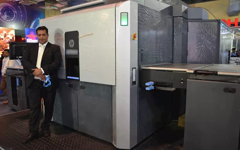 A Appadurai with the HP Indigo 10000 which is "capable of printing large sized prints with dimensions of up to 20 X 30 inches has fuelled the scope of professional photo printing application to unimaginable levels.'