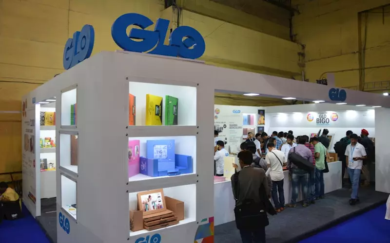 The Glo booth with a dazzling array of photo samples. The Coimbatore-based digital player shall inaugurate production units in Benglauru and Hyderabad; in addition to its existing units in Madurai, Chennai and Salem