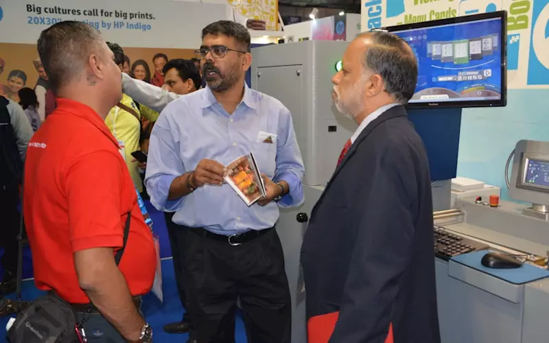 Team TechNova at the Konica Minolta stall. TechNova is one of the dealers for KM's bizhubs in the Indian market which have ensured more than 400 installations in the past 12 months
