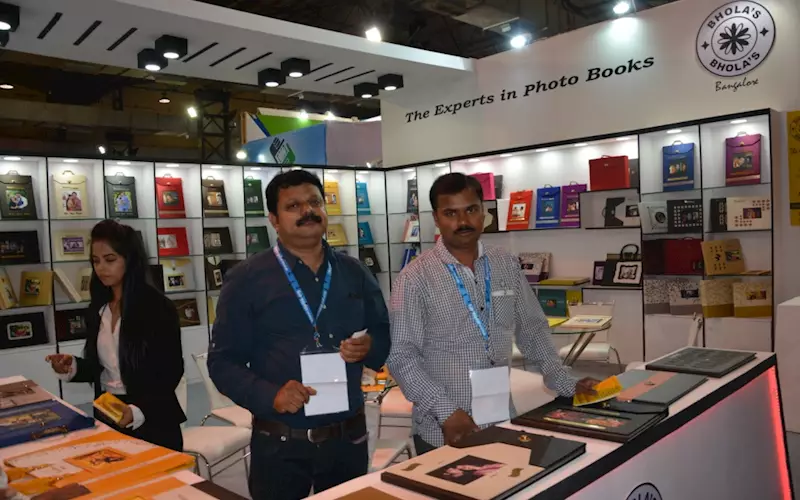 Bhola's from Bangalore, showcasing the photo books at the show