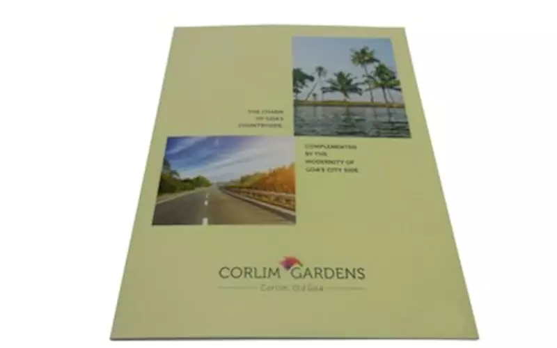 SILVERPOINT PRESS | Corlim Gardens BrochureLength of run: 150Pre-Press: GMG solutionsPress: HP Indigo 3550 (five-colour)Paper: 200gsm Natural Evolution White Special Feature: The copies were thread stitched