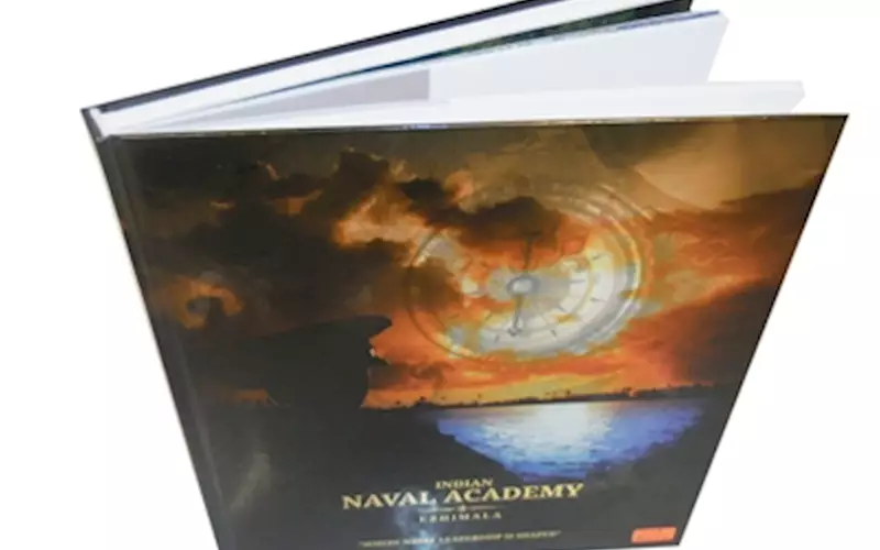 PRAGATI OFFSET | Indian Naval AcademyLength of run: 1900Art: CMYKPre-Press: Output on CTP using 250lpi screeningPress: Komori LithronePost-Press: Hardcase book with met-Pet and gloss laminated pasted coverPaper: 145gsm Natural Evolution White, and 170gsm art paper with Kappa board for case