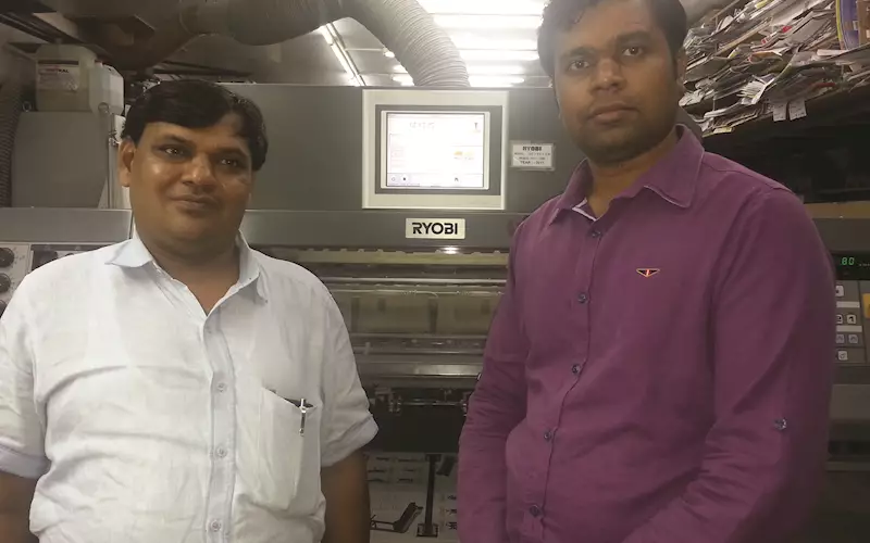 Savla (l) and Gada: have ordered for a new Ryobi MHI 920 press with coater