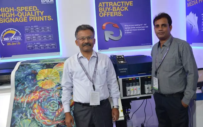 (l) K Dogra, chief executive at Dynamik Business Systems with Epson’s Ashutosh Tripathy