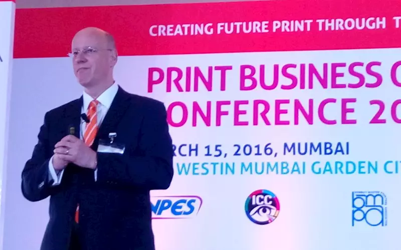 Marco Boer talked about machines and gave a glimpse of Drupa 2016