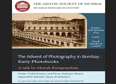 Talk on photography in early Bombay on 19 January 