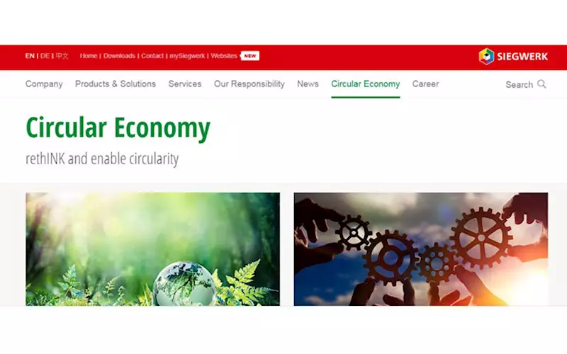 Siegwerk launches new circular economy website