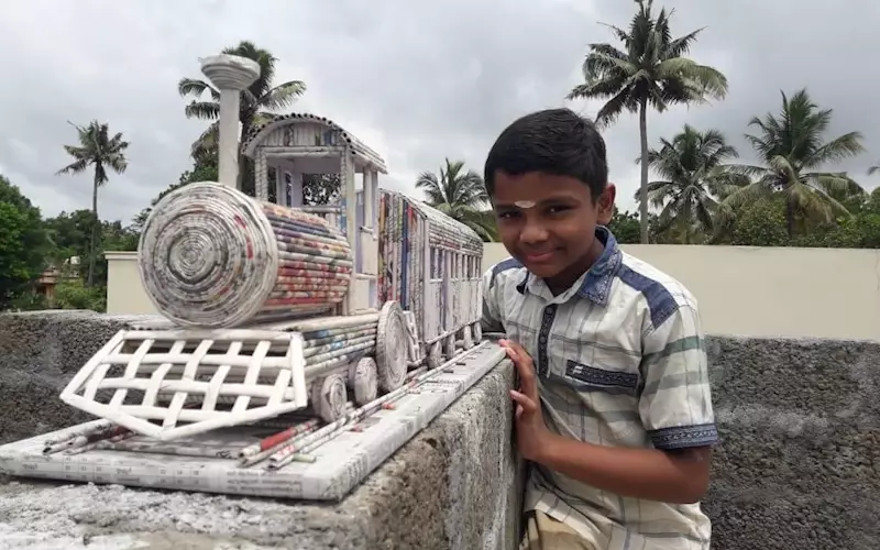 Railways awestruck by 12-year-old's paper train