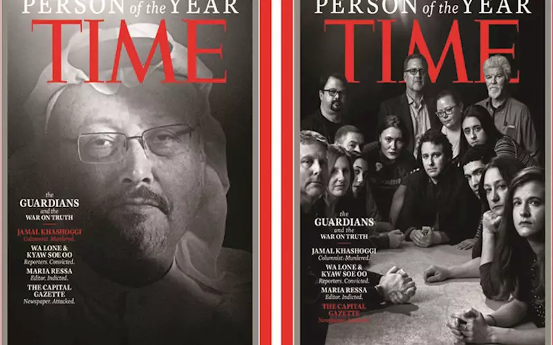 Slain, jailed journalists named Time’s Person of Year