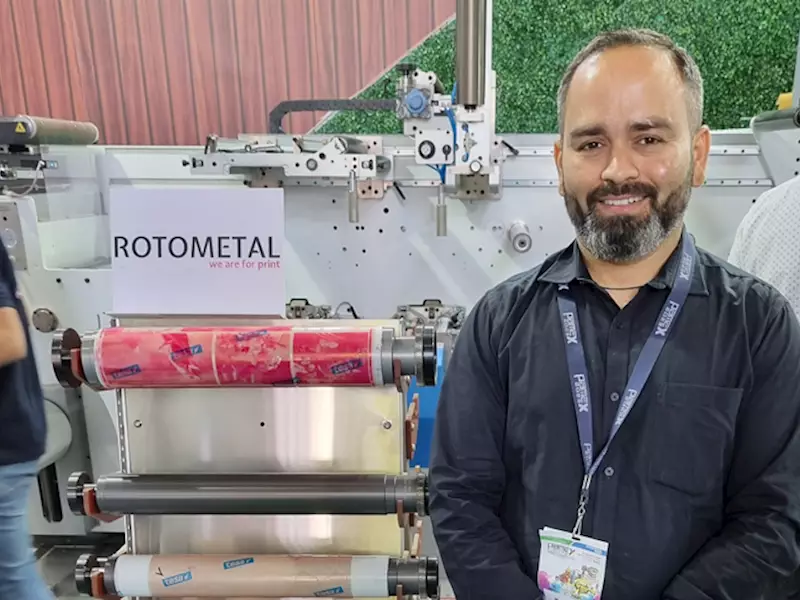 Pamex 2023: Rotometal antifriction cylinder at UV Graphics stall