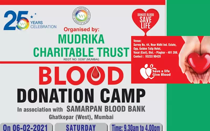 Mudrika Labels in blood donation drive