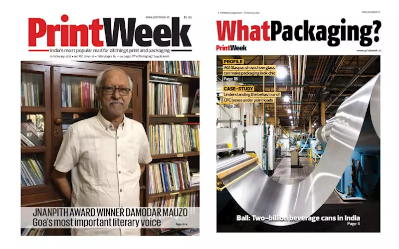 February 2022 edition of PrintWeek, WhatPackaging? out