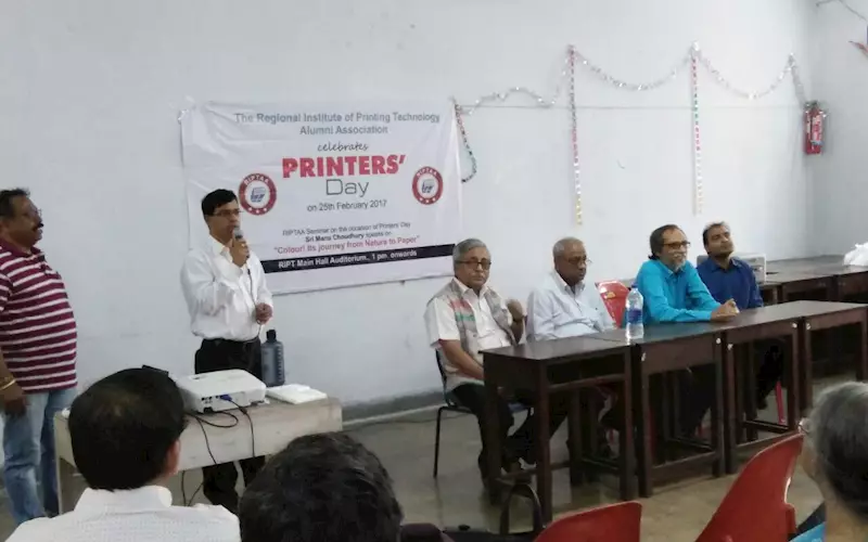 (From left) Gautam Das, Nirmal Kanti Saha, Abhijit Sarkar, Surendra B Dhote, Diptendu Chowdhury, and Manu Chowdhury during the event