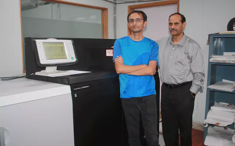 MN Pandey of Avantika Printers with his son Krishan