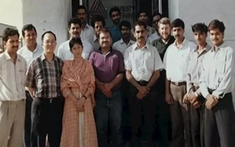 Team Avery Dennison India in 1997, when the company was incorporated and the first hotmelt coater was installed