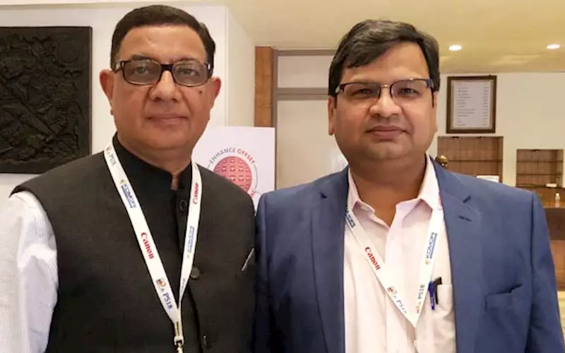 Seth of Replika with Puneet Agarwal, national sales head, folding carton, Indian subcontinent, Bobst