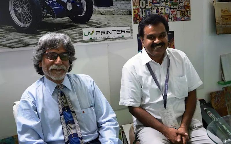 (from left) Mohan KT and KV Sharma of UV Printers