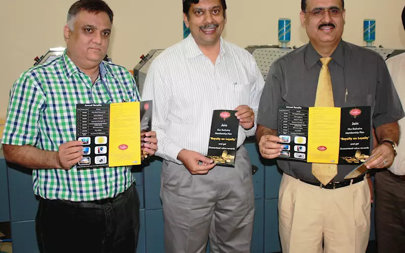 (l-r) Sanjeev Popli and CN Ashok of Autoprint with Ashwani Arya of Perfact