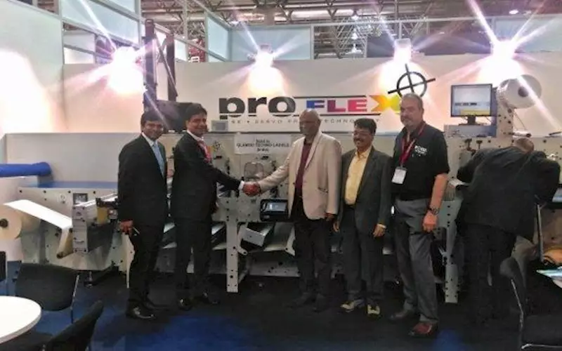 Mumbai-based Glamod Techno Labels has signed a deal for Focus Proflex E narrow web flexo printing press in Drupa, 2016. Monotech Systems represents Focus Machinery in India. Deepak R Bedi of Glamod Techno Labels, said, “Printing today requires the ability and confidence to serve a wide range of markets. The ability to produce small volumes balanced with high productivity, cost-efficient operation and versatility while maintaining key elements of quality are essential"