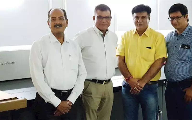 (l-r) Kodak's Abraham Prabhakar, Vidhu Gautam, Repro Poly Services' Rohit and Vimal Shingala