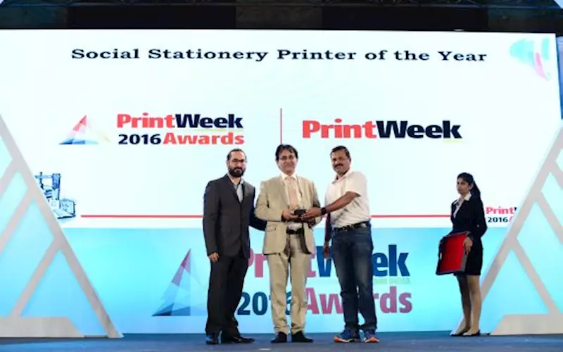 Delhi’s Lustra Print Process showcased innovative use of post-press to win the PrintWeek India Social Stationery Printer of the Year prism