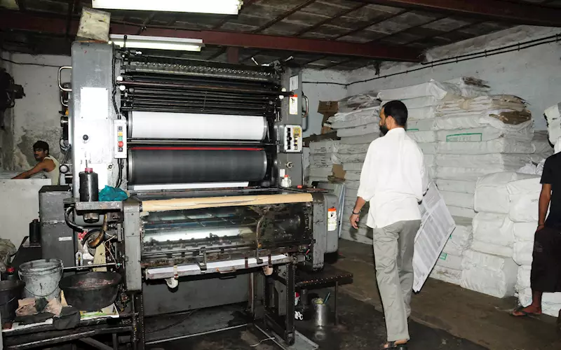 A two-colour Heidelberg Sordz press at Shri Rajesh Art Printers