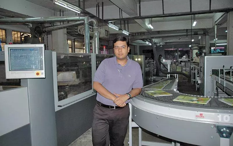 Nikhil Mittal at the helm of affairs at Sona Printers says the trial run of the Eurobind 4000 has left his customers spell bound