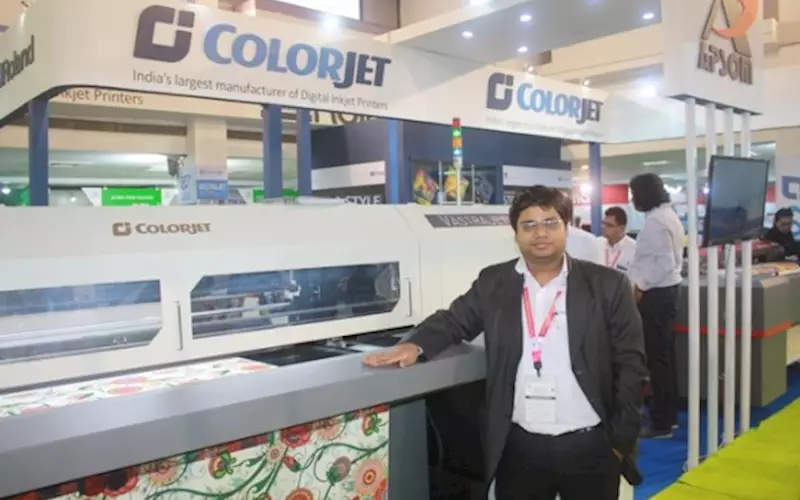 Apsom showcased the Vastrajet direct-to-fabric digital textile printer. It comes in four models — VJ- 4812, 8812, 4824 and 8824. All models are equipped with eight printing heads and have maximum resolutions up to 1,440dpi