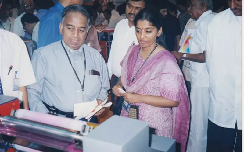 K Ramakrishnan, chairman at Autoprint at an exhibition