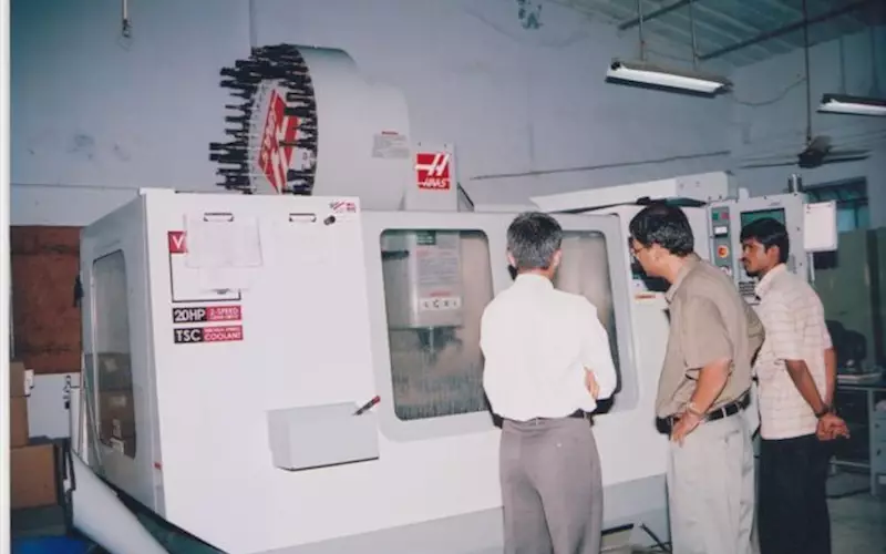 Autoprint&#8217;s first CNC machine at the R&D centre. At present Autoprint has six CNC machines