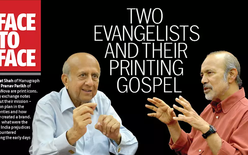 Two evangelists and their printing gospel