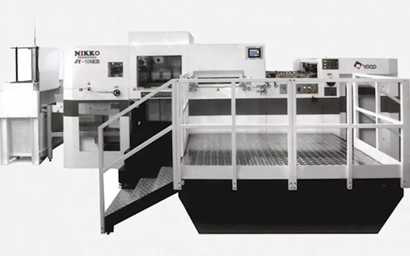The die-cutter from Yoco's Nikko range is equipped with online blanking and foil stamping options. The machine can process sheets from 80gsm to 5mm B flute corrugated board. Lovely Offset has increased their productivity and improved turnaround time with Yoco