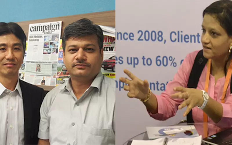 (l-r) Yoshinori Koide and Manish Gupta of Konica Minolta and Nidhi Agarwal, CEO at Design’N’Buy