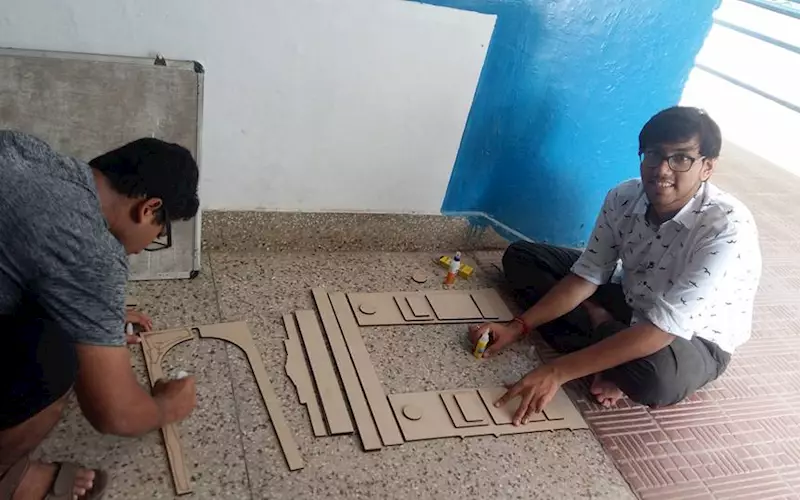 Siddhant Shah creates a tactile wall at the Blind School, Lodhi Road, for the ‘Bookscapes in the City’ initiative