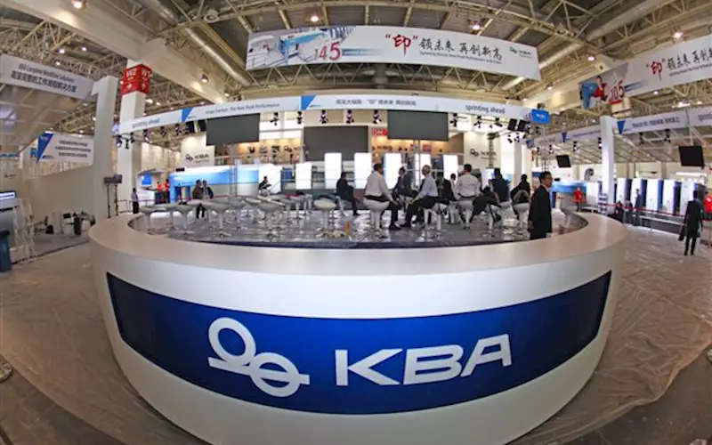 KBA presented a raft of presses on its 1,050 sq/m stand under the banner &#8216;sprinting ahead&#8217;. The company received more than ten contracts on the first day of the show
