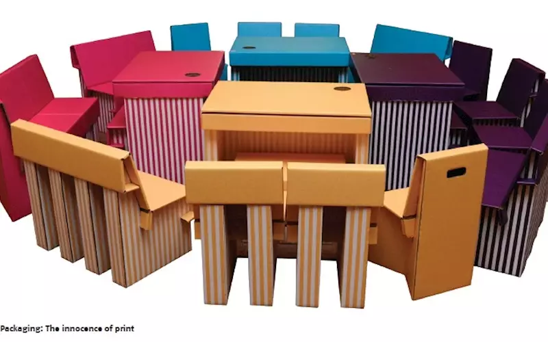 PrintWeek India Innovative Printer of the Year 2015 - Jayna Packaging. The brief for the judges was to look for innovative combination of man and machine to achieve a unique product. Jayna Packaging’s Corrugated Kids Furniture entry simply fits the description