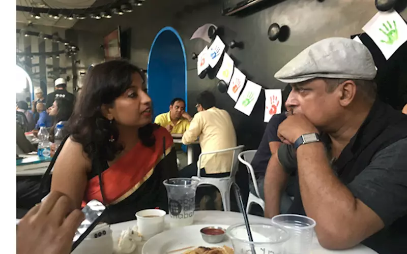 Piyush Mishra with a visitor