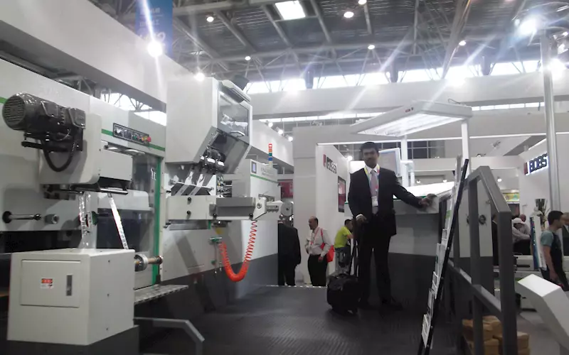 Suba's C Naresh represented Eterna's Brausse post-press machines at the show. In last couple of years, Suba has installed 20 die-cutters including 3 foil stamping machines and 20 folder-gluers in India