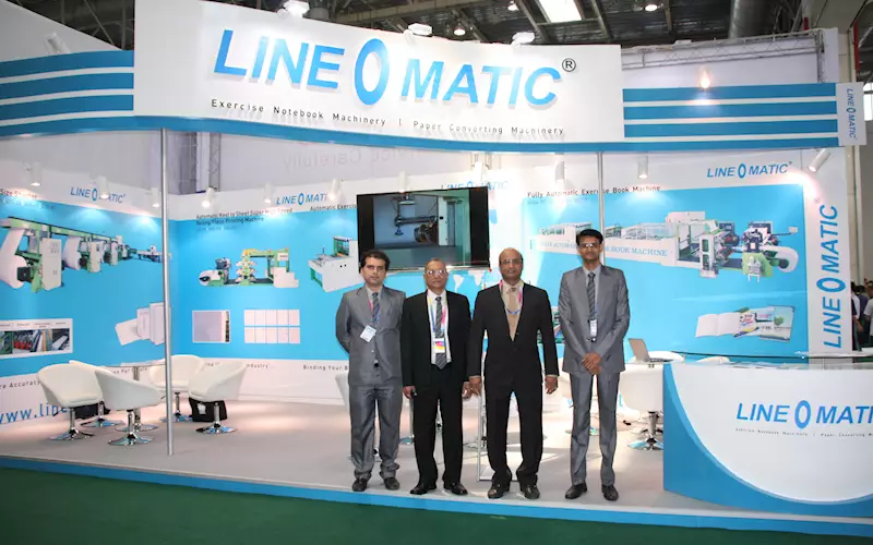 Ahmedabad-based manufacturer of exercise book making machines Line O Matic opted for a catalogue show. Mukesh Sonani(r): "Our presence at China Print will enable us to position our firm in the Chinese and South Asian market"