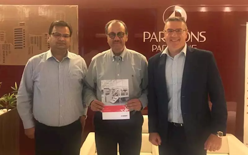 (c) Ramesh Kejriwal, chairman of Parksons Packaging with the Bobst team