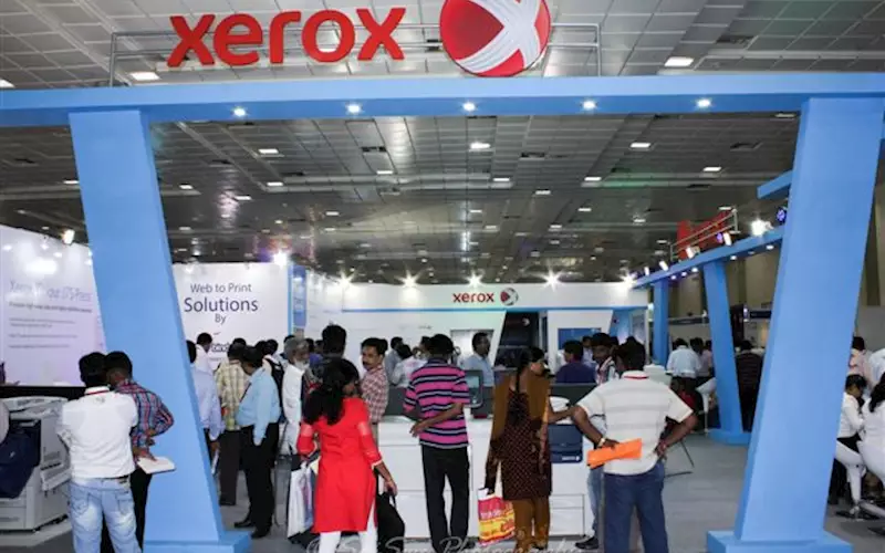 Xerox, were the marquee exhibitor and occupied the biggest stall in the event displaying an array of digital devices which included the C75 and J75 digital presses for the first time